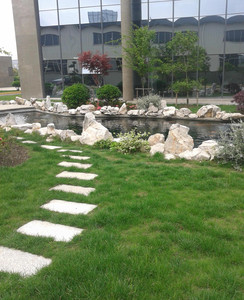 景觀工程、園林道路、石板路、花崗巖路